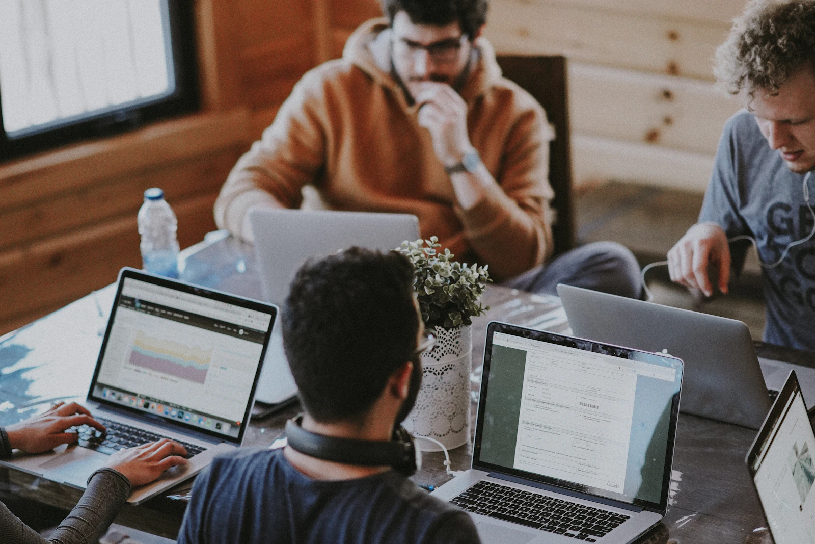 People collaborating around a table